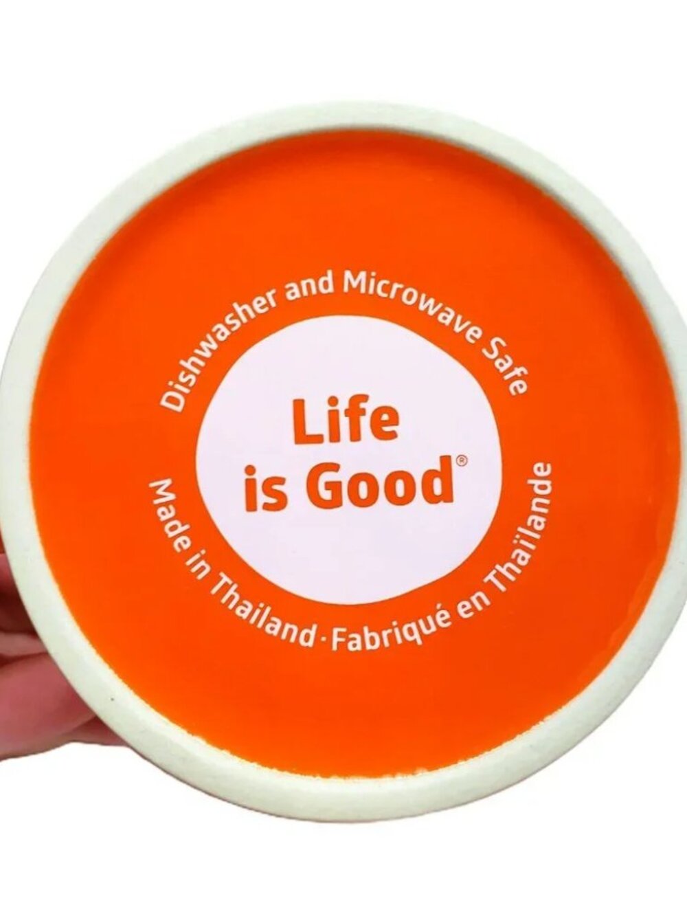 LIFE IS GOOD Grateful Dad Coffee Tea Orange Mug Cup - Picture 5 of 7